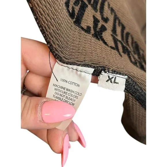 Affliction Reversible Thermal Live Fast Gray Brown Long Sleeve Y2K Size XL - Picture 4 of 7